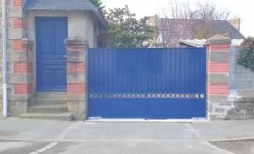 Nouveau portail acier, fer rond, Cancale