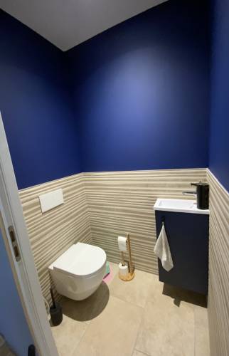 Toilettes bleus La Maison Des Travaux Ales