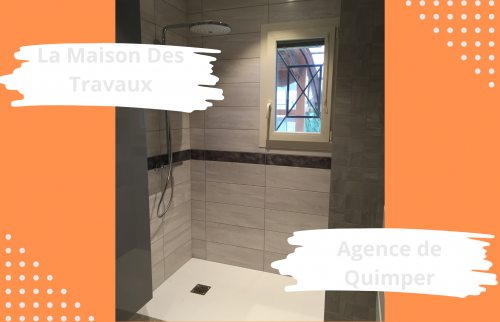 Transformation Élégante d'une Salle de Bain avec Douche à l'Italienne à Quimper