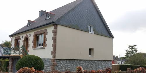 Travail d'isolation et de finition enduite du mur Ouest