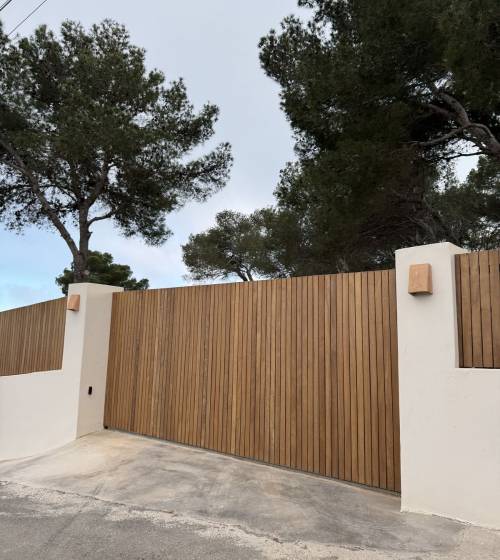 portail coulissant en bois