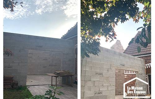 Travaux extension maison