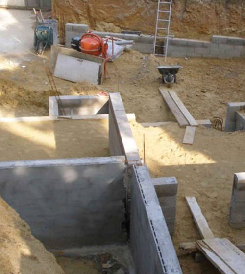travaux de maçonnerie - fondations