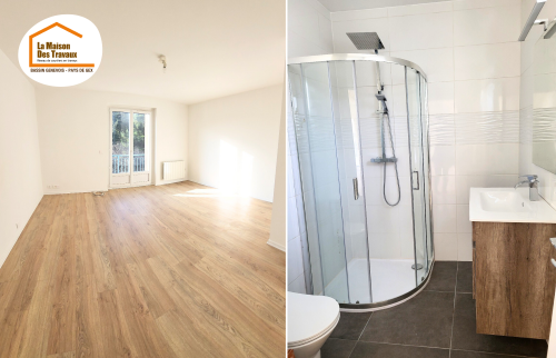 La Maison des Travaux Pays de Gex, La Maison des Travaux Bassin Genevois Pays de Gex, rénovation maison Valserhône, courtier en travaux Pays de Gex, rénovation intérieure Gex, salle de bain