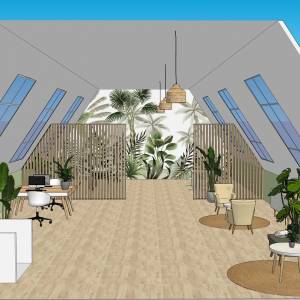 Réalisation 3D pièce sous les toits - Aurore Rothon-Gasc - La Maison Des Architectes