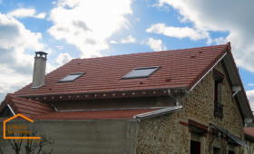 Toiture rénové en tuile plat