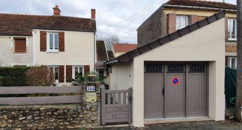 Maison et garage après travaux de ravalement de façade - Moissy-Cramayel 77550