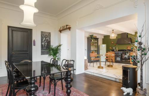 Surélévation d'une maison de 1900 pour créer une cuisine ouverte à Saint-Sébastien-sur-Loire-salon