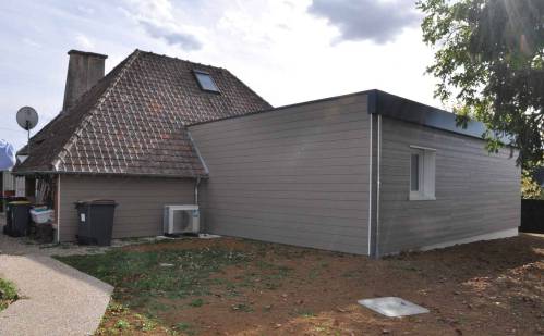 Construction d'une extension de maison avec bardage Cedral - Lieusaint 77127