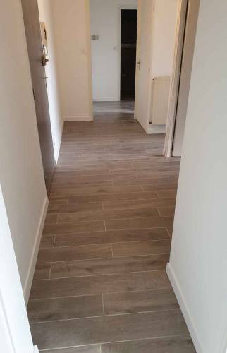 Nouveau sol effet parquet