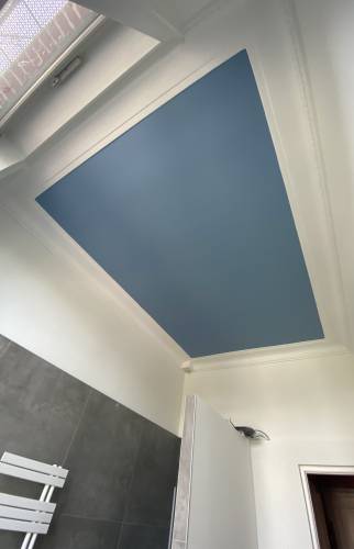 Harmonie des coloris plafonds et faïence murale