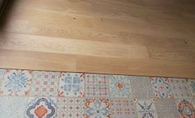 Sol PVC imitation carreaux de ciment - Cléguer (56620)