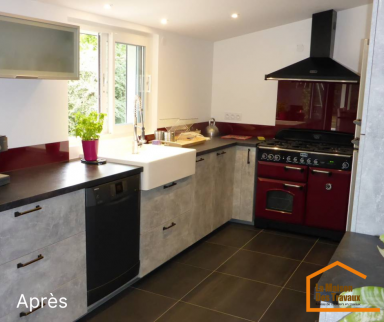 Extension porche en cuisine après 1