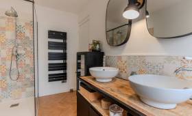 Rénovation d’une salle de bain et d’un WC à Tullins vasque