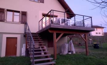 Terrasse bois sur pilotis à Riedisheim