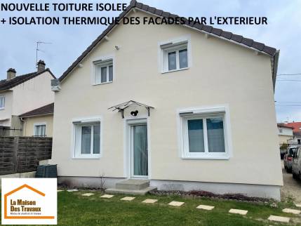 Façade après pose de l'ITE (Brunoy 91800)