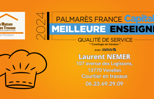 Laurent Nemer, courtier récompensé pour la qualité de service, vous accompagne dans vos projets de rénovation.