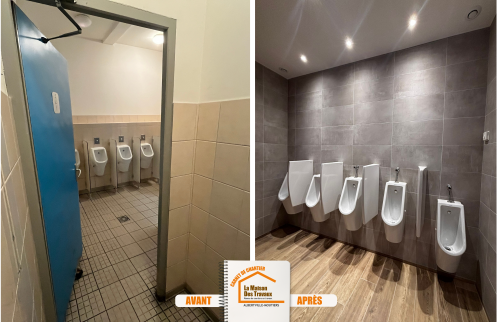 Projet rénovation luxe, Toilettes Méribel design, Travaux Albertville Moutiers, Toilettes ski high-tech, Décoration montagne chic