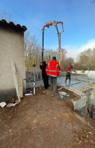 Surélévation en construisant le 1er étage