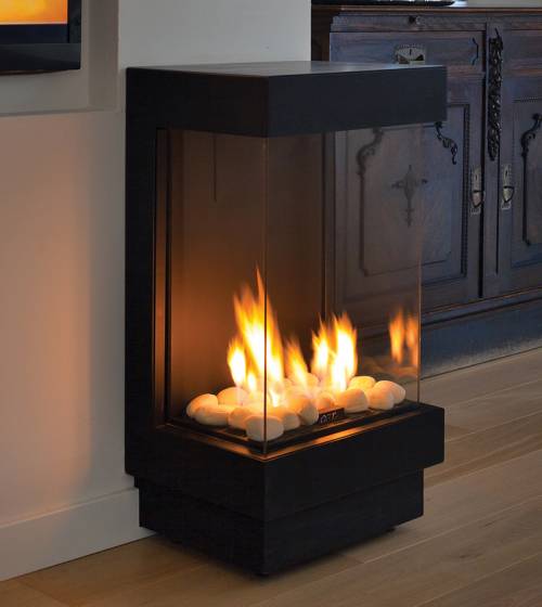 Poêle à gaz dans salon-bureau - Chanteloup-les-Vignes – 78570 –