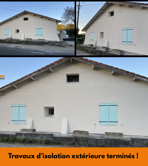 Nouvelle isolation par l'extérieur sur une maison ancienne - Montauban 82000