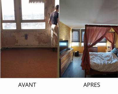 Rénovation de chambre dans un appartement à Arras 62