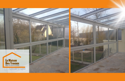 Intérieur de véranda sur mesure à Bon-Encontre : espace lumineux et isolé, idéal pour profiter du jardin toute l’année.