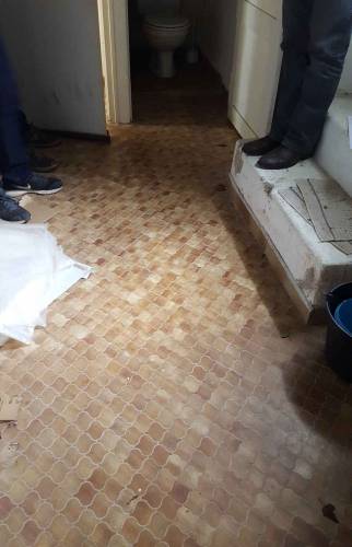 Espace chaufferie avant rénovation et redistribution salle d'eau et toilette - Saint-Lunaire