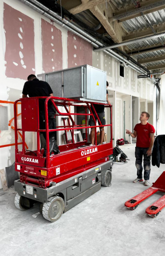 Photo pendant travaux installation du chauffage