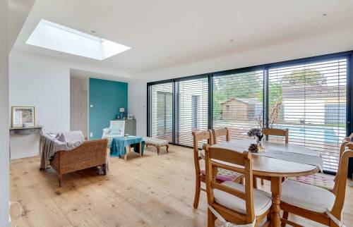 Salon - Extension de 60 m² à Vertou avec piscine