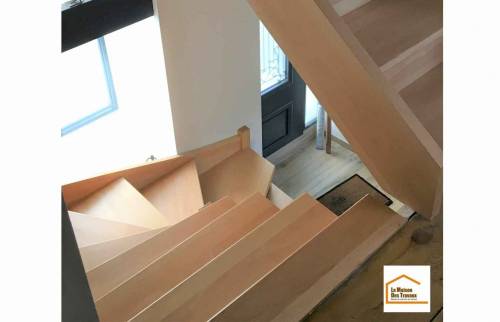 Rénovation d'un escalier à Saint Pair Sur Mer (50380).