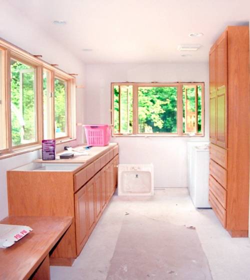 Extension bois pour création d'une buanderie