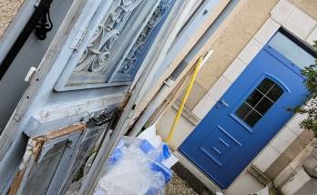 Porte d'entrée avant-après