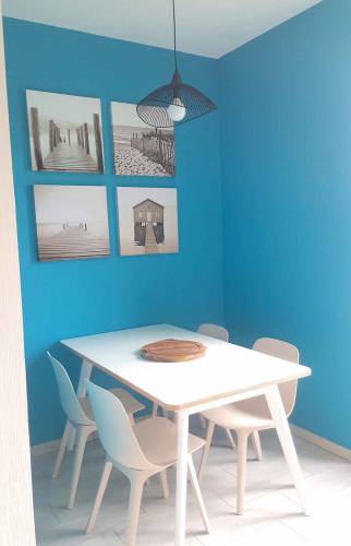 Rénovation appartement sur le Sillon Saint-Malo (cuisine - coin repas)