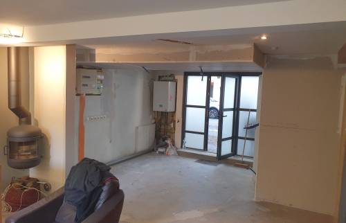 Travaux en cours de rénovation – Agrandissement et ouverture mur Bruz
