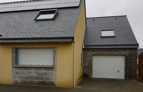Extension de garage en cours de finition