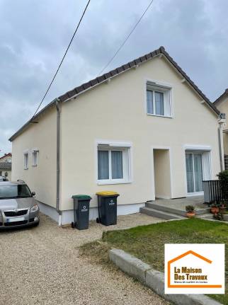 Façade sur jardin après pose de l'ITE (Brunoy 91800)