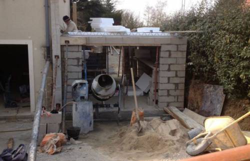 Agrandissement de maison : travaux en cours 1