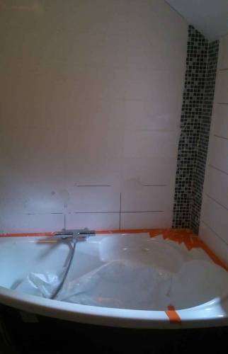 Mise en place baignoire d'angle - Saint Herblain