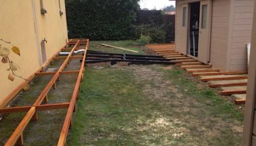 Etapes création terrasse bois Beaune