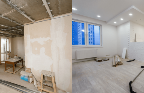 Avant et après rénovation d'un appartement Poissy
