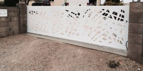 Portail blanc sur mesure Haguenau