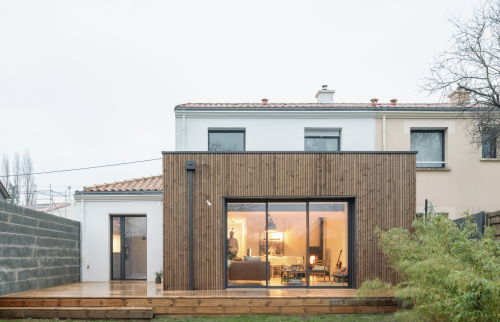 Extension de maison pour créer un salon séjour spacieux à Vertou