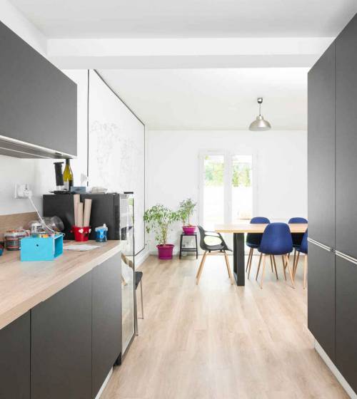 Nouvelle cuisine ouverte sur salon salle à manger