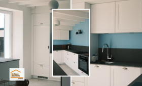 Entrée lumineuse rénovée dans le Finistère Sud avec rangements intégrés et circulation optimisée. Une réalisation coordonnée par La Maison Des Travaux Quimper.