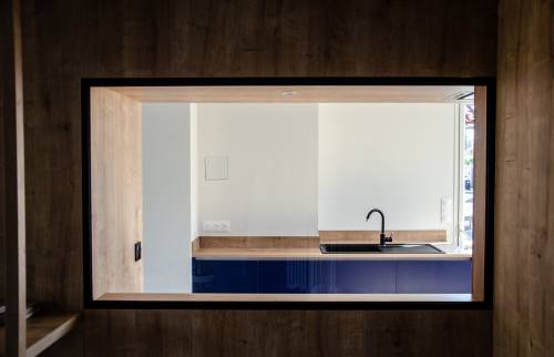 Vue depuis la verrière côté couloir