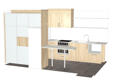 Plan cuisiniste pour l'aménagement d'une cuisine équipée - Valence 26000