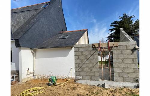Extension d'un garage dans une maison en Bretagne