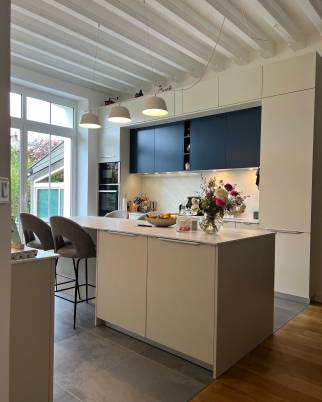 Nouvelle cuisine aménagée avec îlot central - Nantes 44