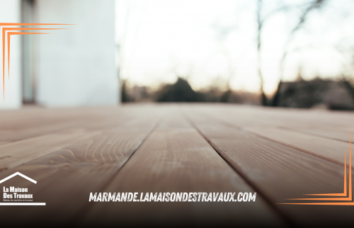  Création d'une terrasse sur plots avec dalle béton près de Marmande